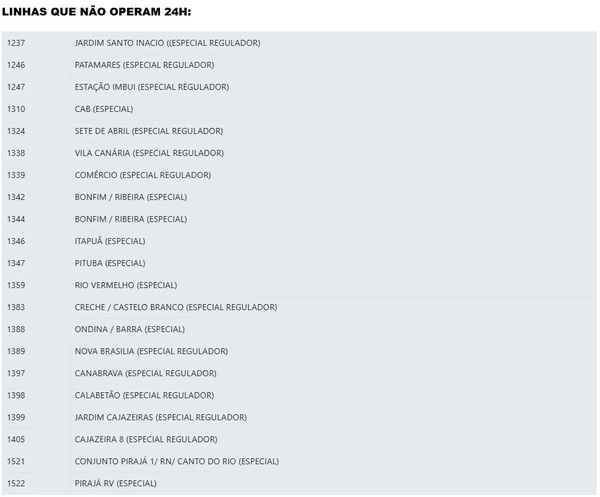Ônibus com saída do Terminal Pirajá por Reprodução