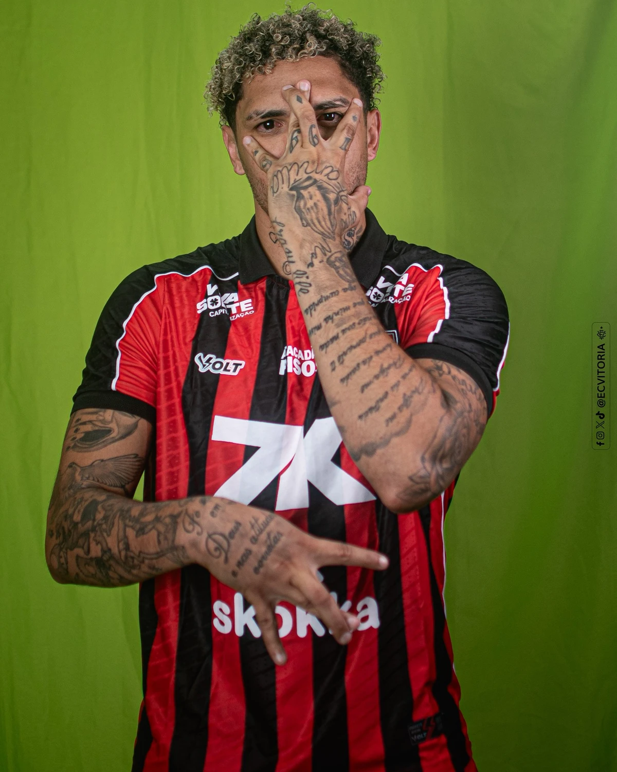 Pedro Henrique, camisa 9 do Vitória por Victor Ferreira/ECV