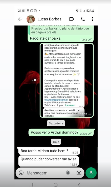 Prints que irmã de Isabel Veloso publicou nas redes sociais por Reprodução | Instagram