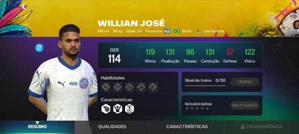 Willian José no EA FC por Reprodução/Redes sociais