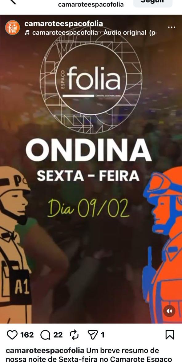 Camarote da PM no Carnaval: veteranos ficam de fora por Divulgação