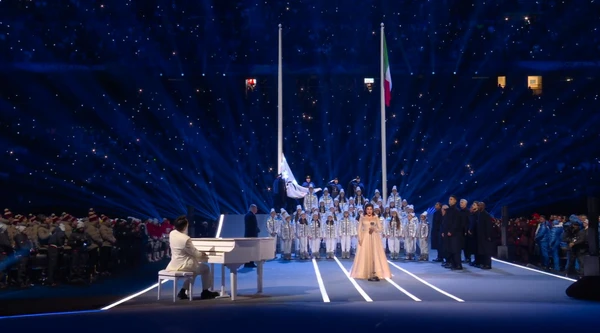 Cerimônia de abertura dos Jogos Olímpicos de Inverno de Milão-Cortina por Divulgação/Comitê Olímpico Internacional