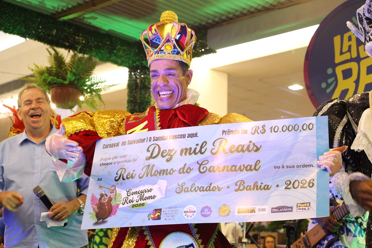 Eleição do Rei Momo do Carnaval de Salvador 2026 por Sara Mariane/ by Estudio Hands/Divulgação