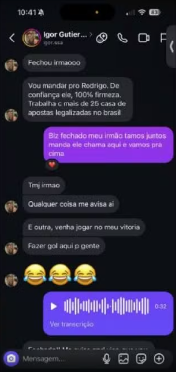 Filho de Popó teria tentado aliciar jogadores por Reprodução