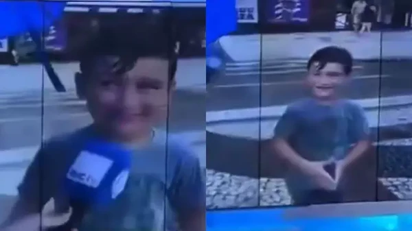 Garotinho divertiu telespectadores