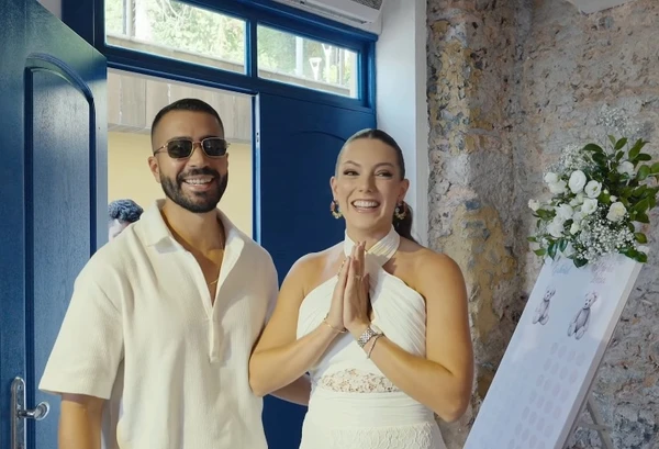 Rafa Marques e Pati Guerra fazem chá revelação por Reprodução/Instagram