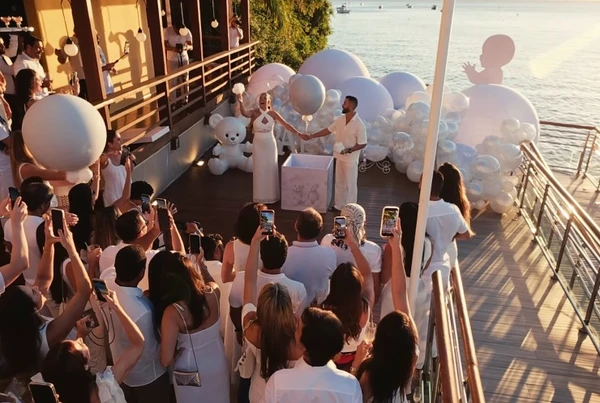 Rafa Marques e Pati Guerra fazem chá revelação por Reprodução/Instagram