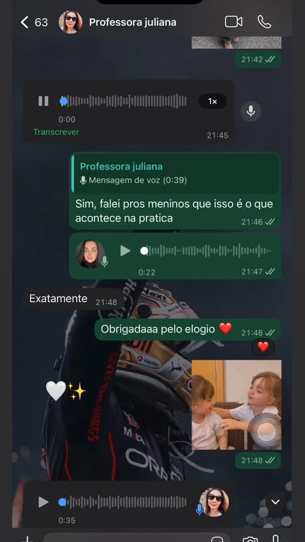 Estudante relembrou momentos com a professora por Reprodução/ Redes sociais