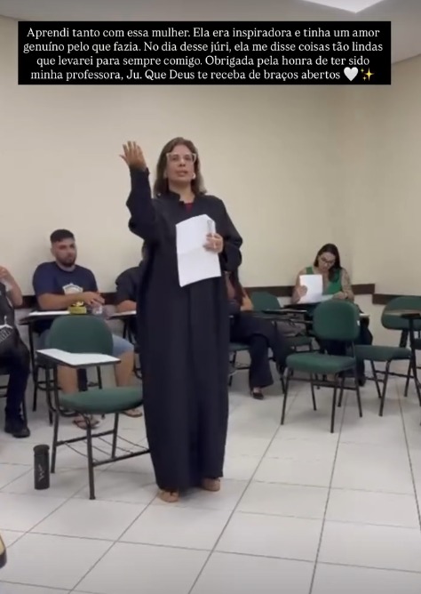 Estudante relembrou momentos com a professora por Reprodução/ Redes sociais