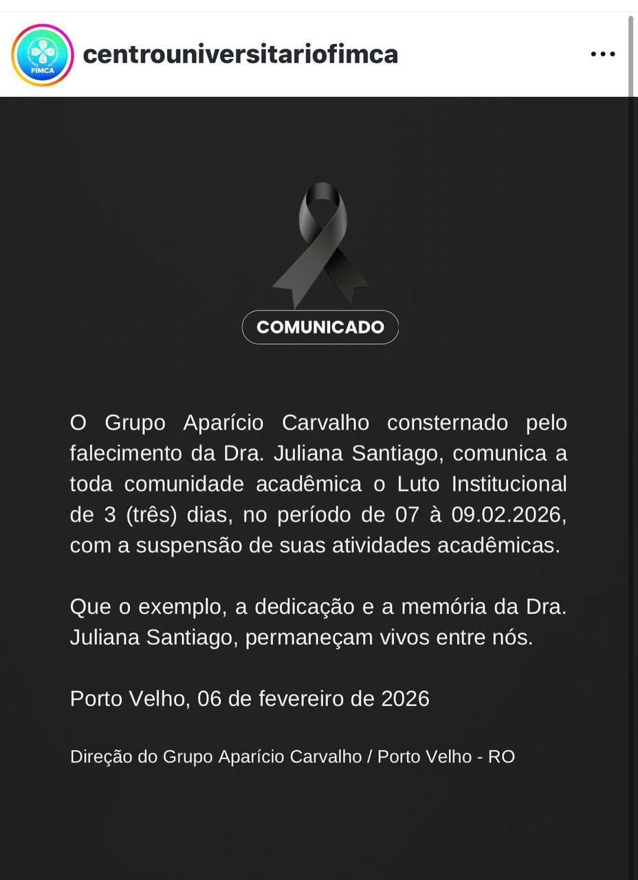 Faculdade lamentou morte por Reprodução