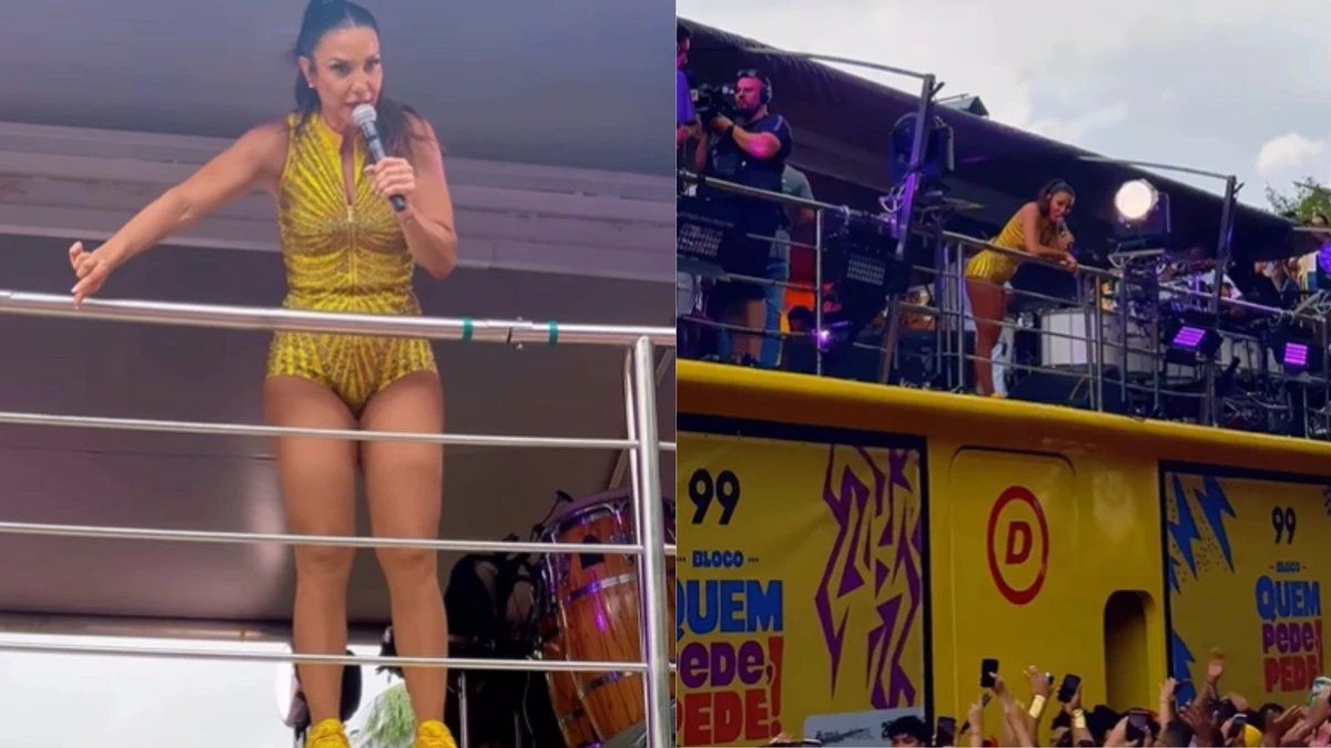 Ivete precisou parar a apresentação para guiar a multidão em SP