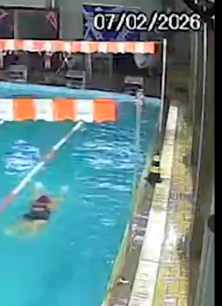 As imagens registram a área da piscina sem os produtos químicos por Reprodução