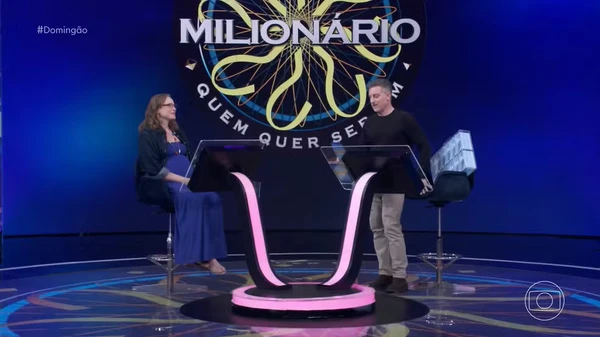 Participante chega até a pergunta do milhão no Domingão, mas desiste por Reprodução/TV Globo 