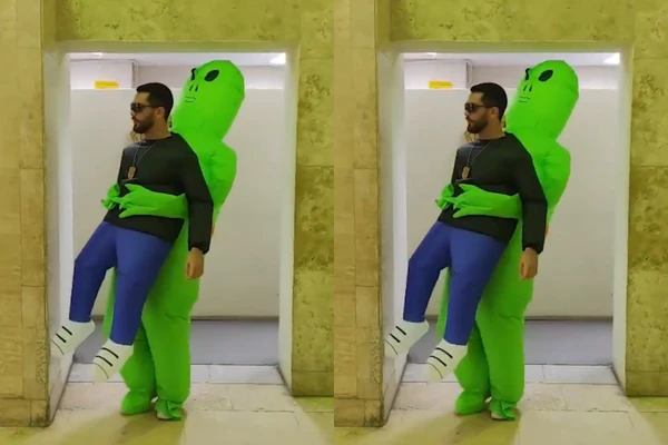 Policiais se fantasiam de alienígenas para prender suspeito em bloco do pré-carnaval por Reprodução/ Redes sociais