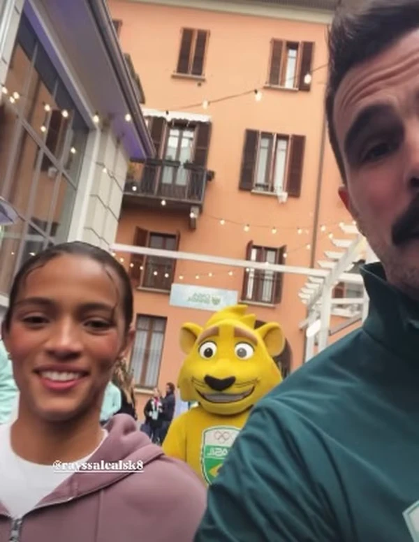 Rayssa Leal e Bruno Fratus por Reprodução