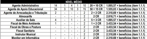 Vagas e salários do concurso da Prefeitura de Nova Venda do Imigrante por Reprodução