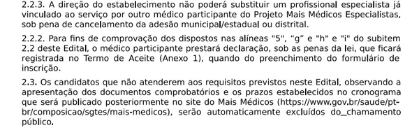 Edital Mais medicos FEV/26 por Edital SGTS