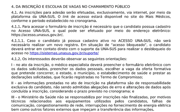 Edital Mais medicos FEV/26 por Edital SGTS