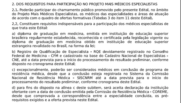 Edital Mais medicos FEV/26 por Edital SGTS