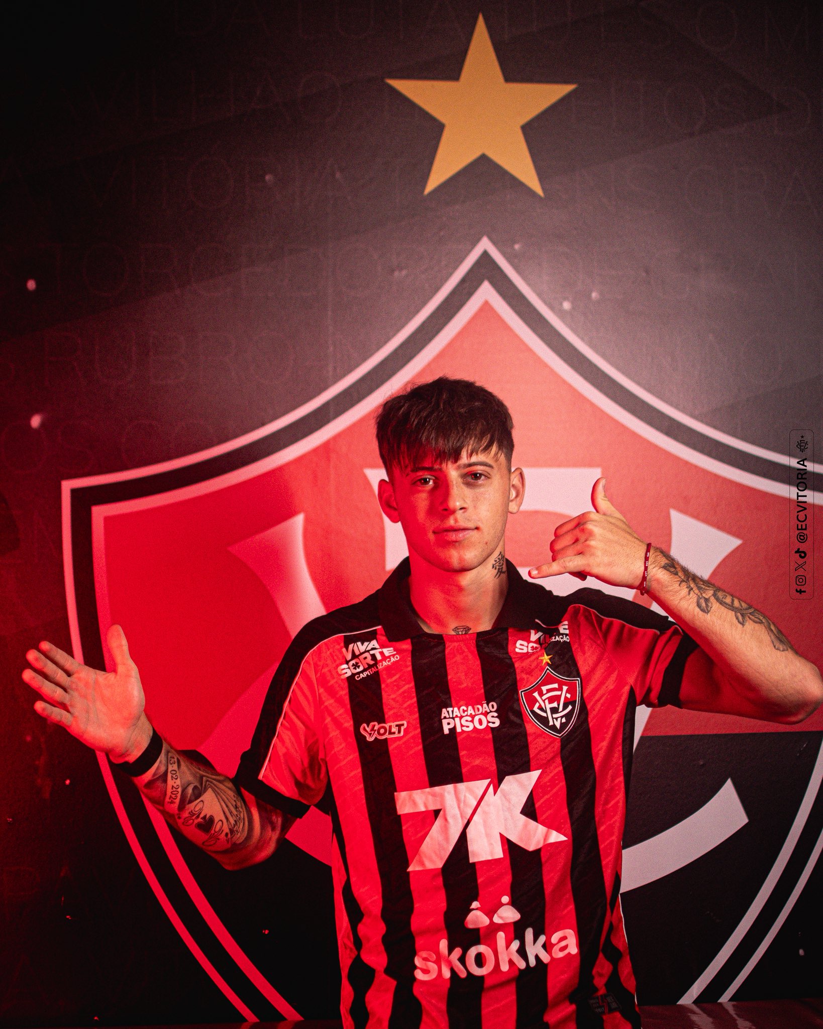 Diego Tarzia, novo reforço do Vitória por Victor Ferreira/ECV