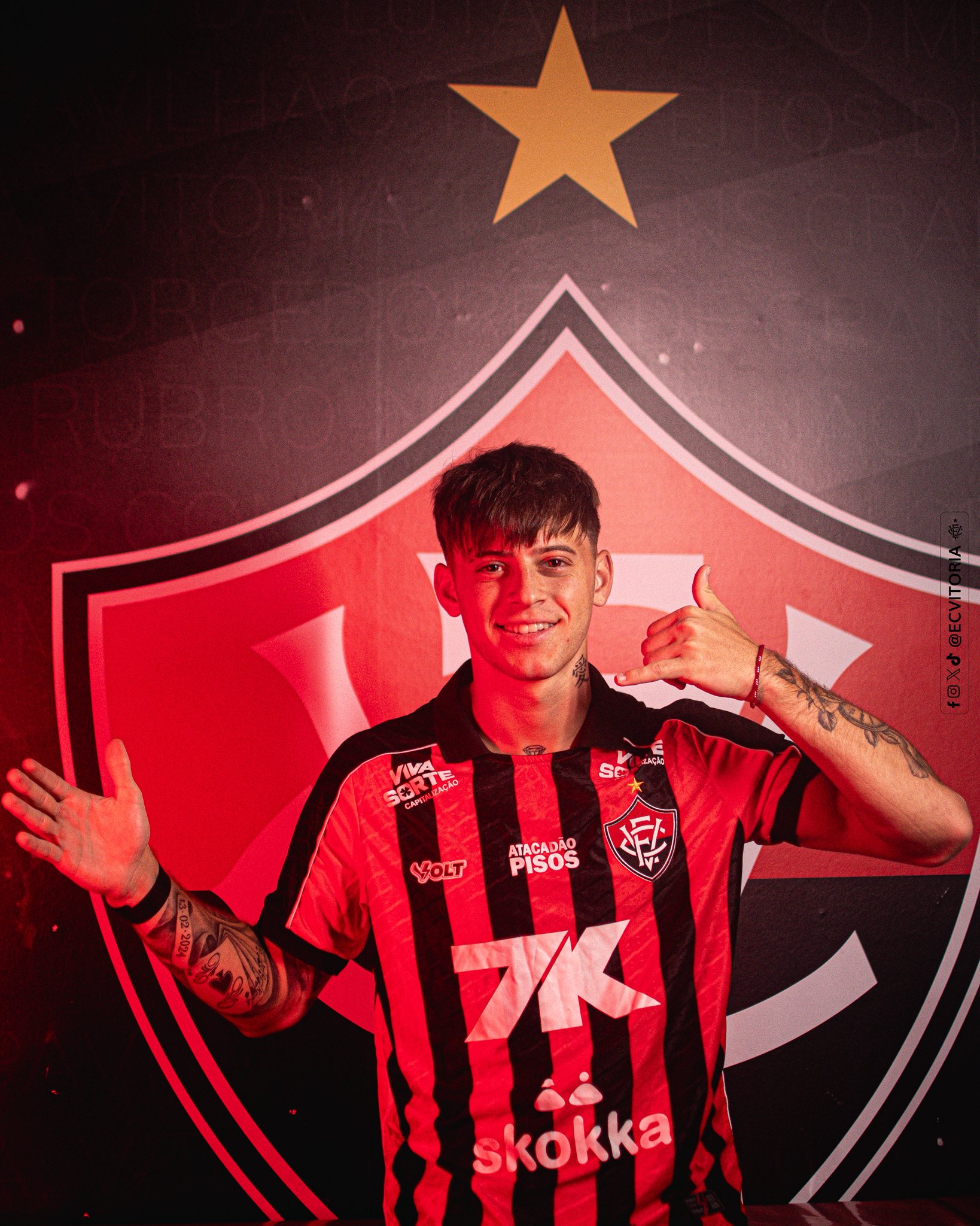 Diego Tarzia, novo reforço do Vitória por Victor Ferreira/ECV