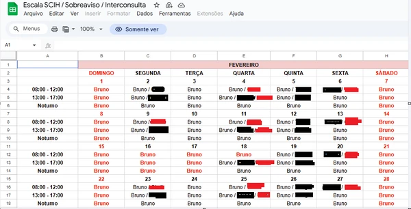 Escala de fevereiro por Reprodução
