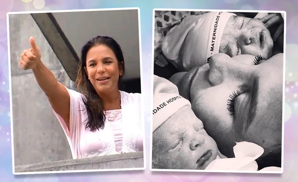 Nascimento das gêmeas Sangalo