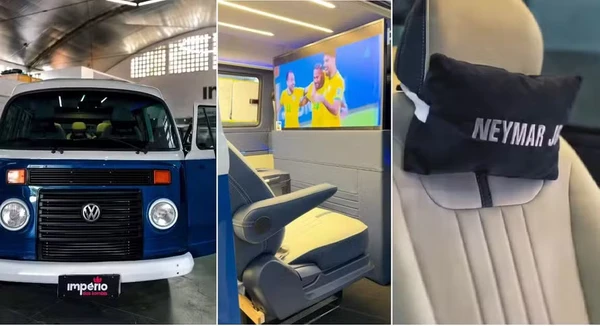 Filomena, a Kombi de Neymar em detalhes por Reprodução/Império das Kombis e Divulgação