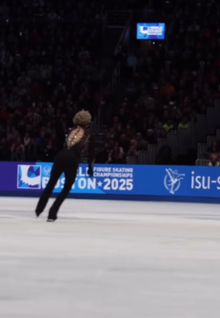 O patinador artístico Ilia Malinin nos Jogos de Inverno 2026 por Reprodução