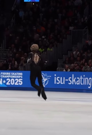 O patinador artístico Ilia Malinin nos Jogos de Inverno 2026 por Reprodução