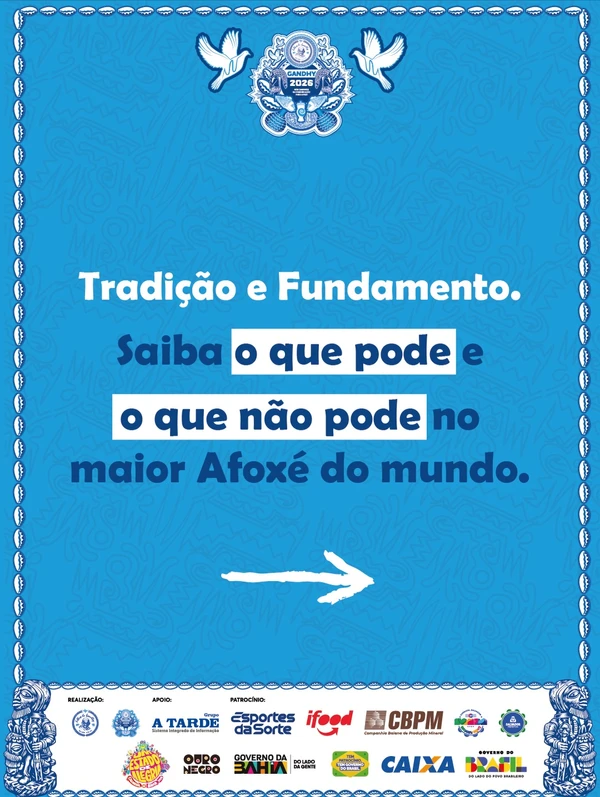 O que pode e o que não pode no Afoxé Filhos de Gandhy por Reprodução/Instagram 