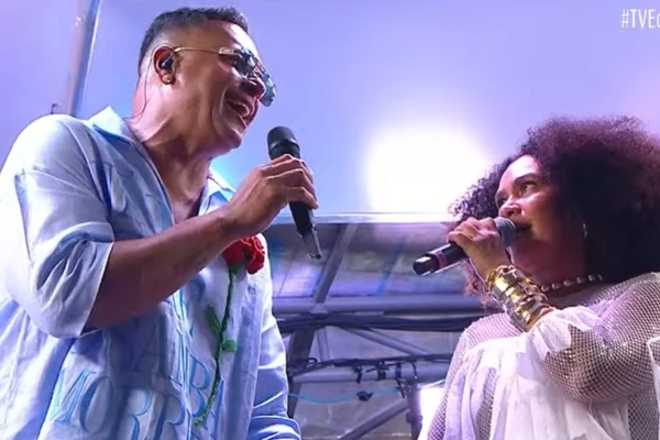 Xanddy cantou ao lado de Mariene de Castro na Abertura do Carnaval de Salvador 2026 por Reprodução/ TVE