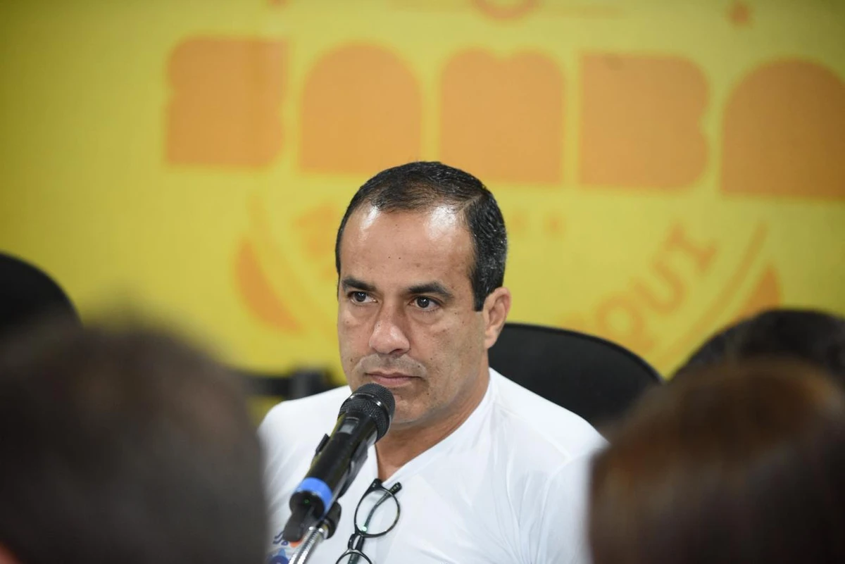 Bruno Reis durante coletiva por Betto Jr./ Secom PMS