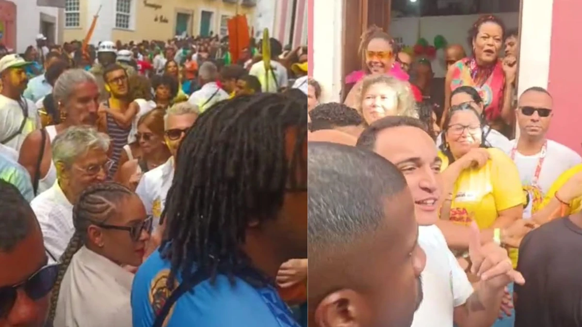 Caetano Veloso e João Gomes no Pelourinho por Gilberto Barbosa/CORREIO