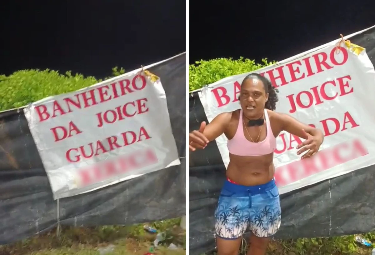 Empreendedora inova  e cria banheiro improvisado para mulheres no Carnaval de Salvador