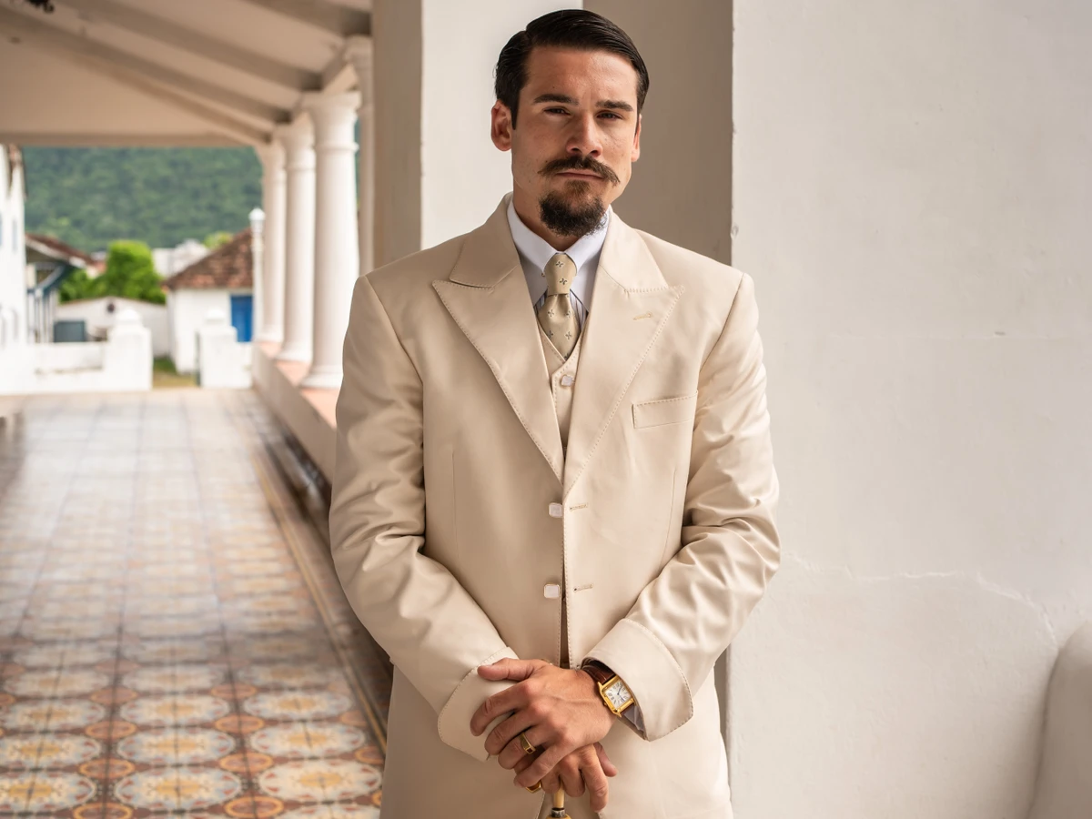 Nicolas Prattes como o vilão Mirinho por Estevam Avellar/Globo