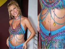 Imagem - Grávida de 5 meses, Lore Improta exibe barrigão e se emociona ao falar que sente presença de Preta Gil