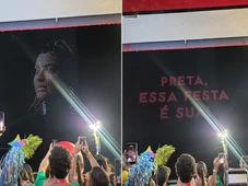 Imagem - Drones iluminam o céu em homenagem a Preta Gil e emocionam foliões no Carnaval de Salvador