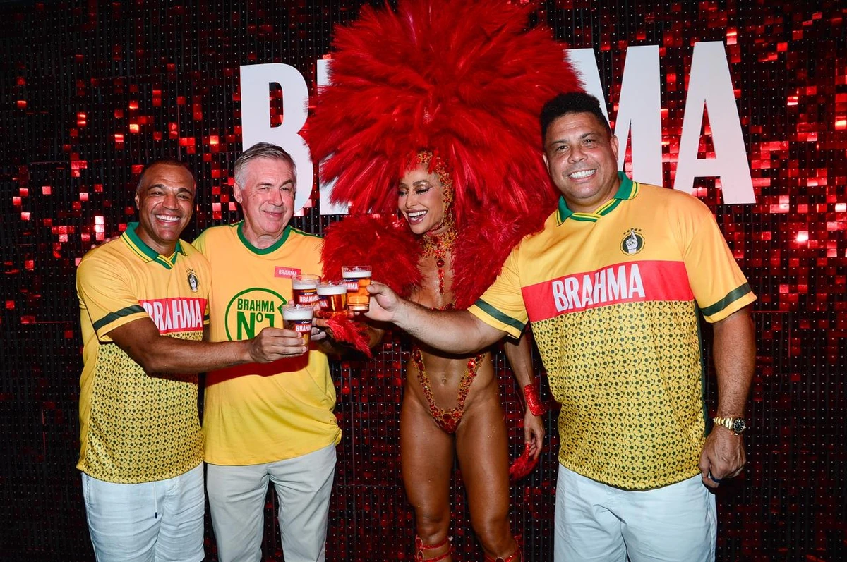 Denilson, Ancelotti, Sabrina Sato e Ronaldo por Divulgação/N1