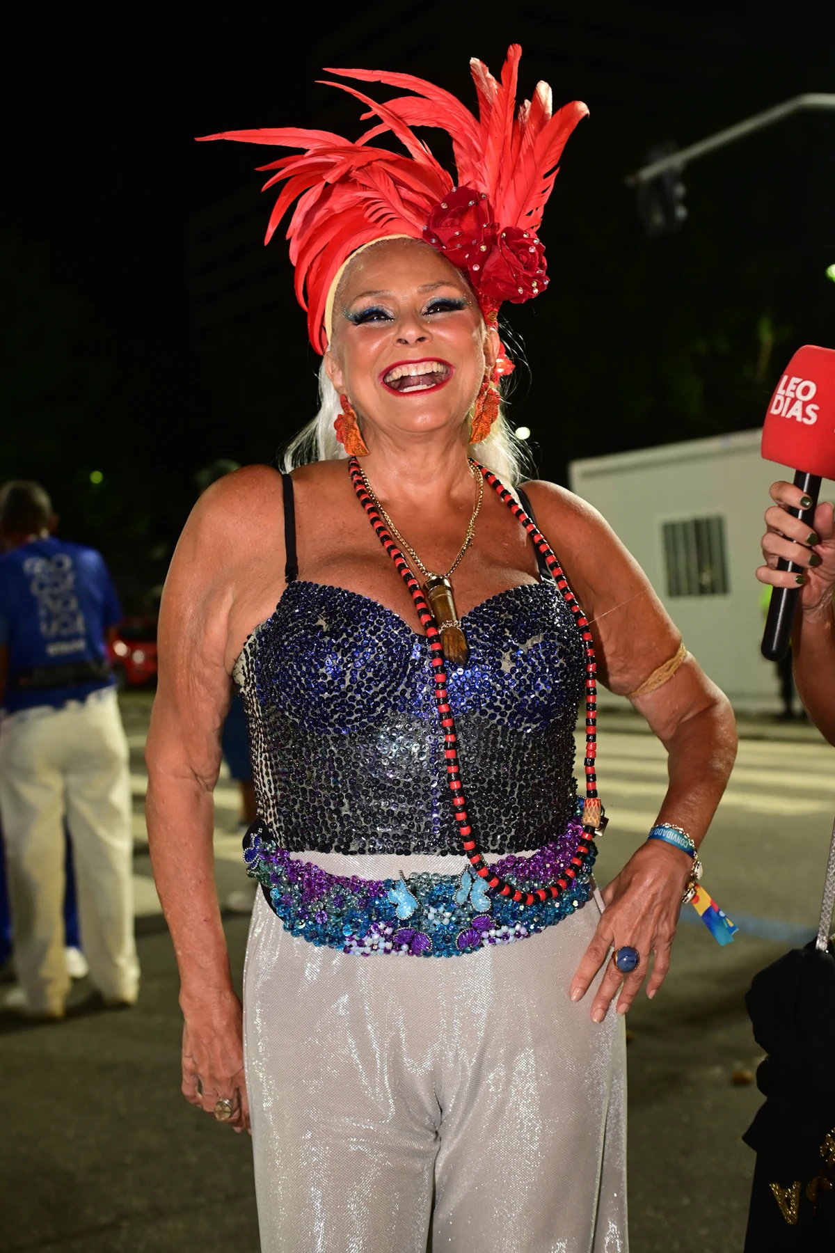 Fafá de Belém chega para a concentração da Acadêmicos de Niterói na Marquês de Sapucaí por Leo Franco / AgNews