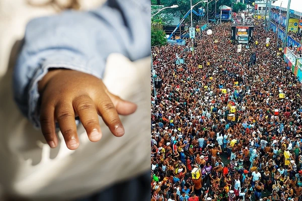 Bebê de um mês foi encontrado na Praça da Piedade, em pleno Carnaval de Salvador