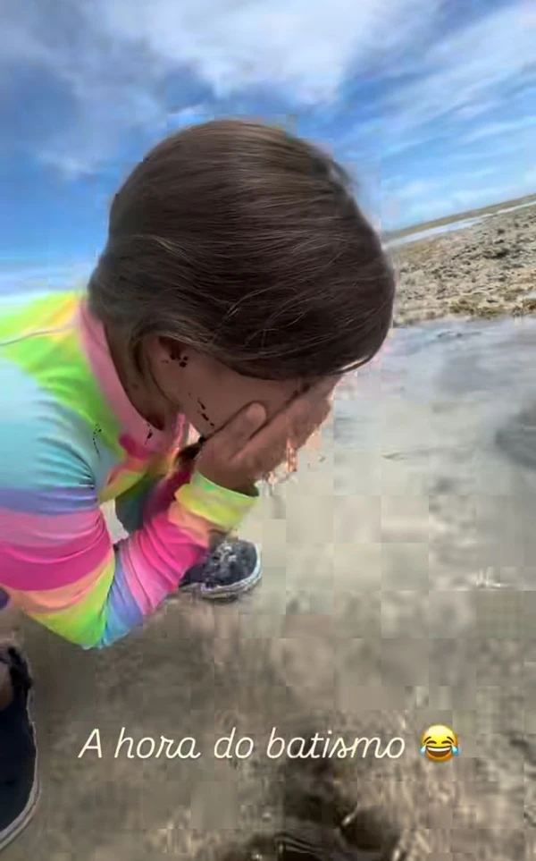 Daniel Cady e as filhas, Marina e Helena Sangalo por Reprodução