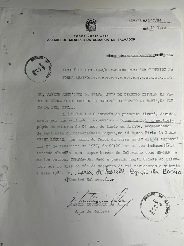 Documentos e fotos apontam que bloco Baby-Léguas foi o primeiro a desfilar no Circuito Dodô por Divulgação