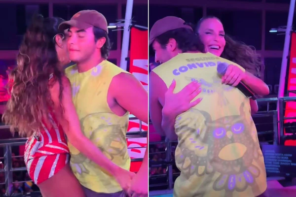 Ivete dança com o filho, Marcelo