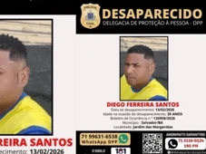 Imagem - Homem desaparece após sair para encontrar esposa em mercado de Salvador