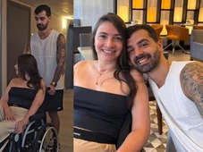 Imagem - Ex-ginasta Laís Souza se emociona ao conhecer paciente tetraplégico que voltou a andar após nova vacina