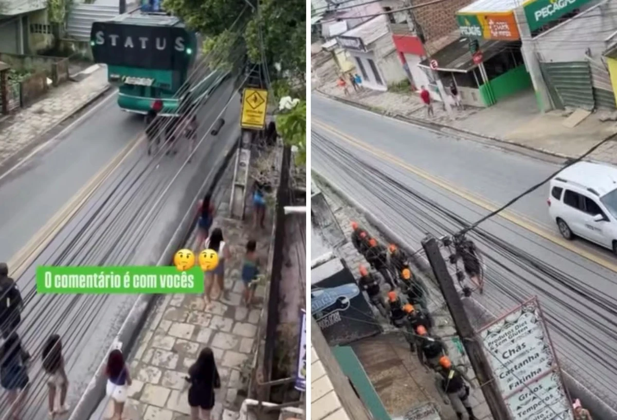 O trio com poucos foliões chamou a atenção nas redes sociais