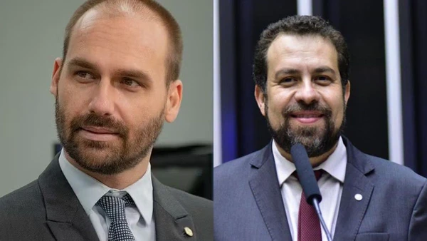 Eduardo Bolsonaro e Guilherme Boulos 