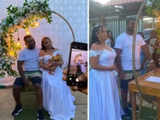 Imagem - Noivo vai de camiseta, bermuda e tênis para o próprio casamento e vídeo viraliza