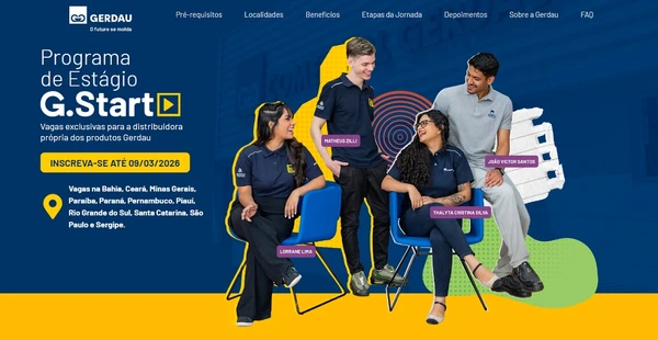 As oportunidades são destinadas a estudantes de bacharelado, tecnólogo ou licenciatura 